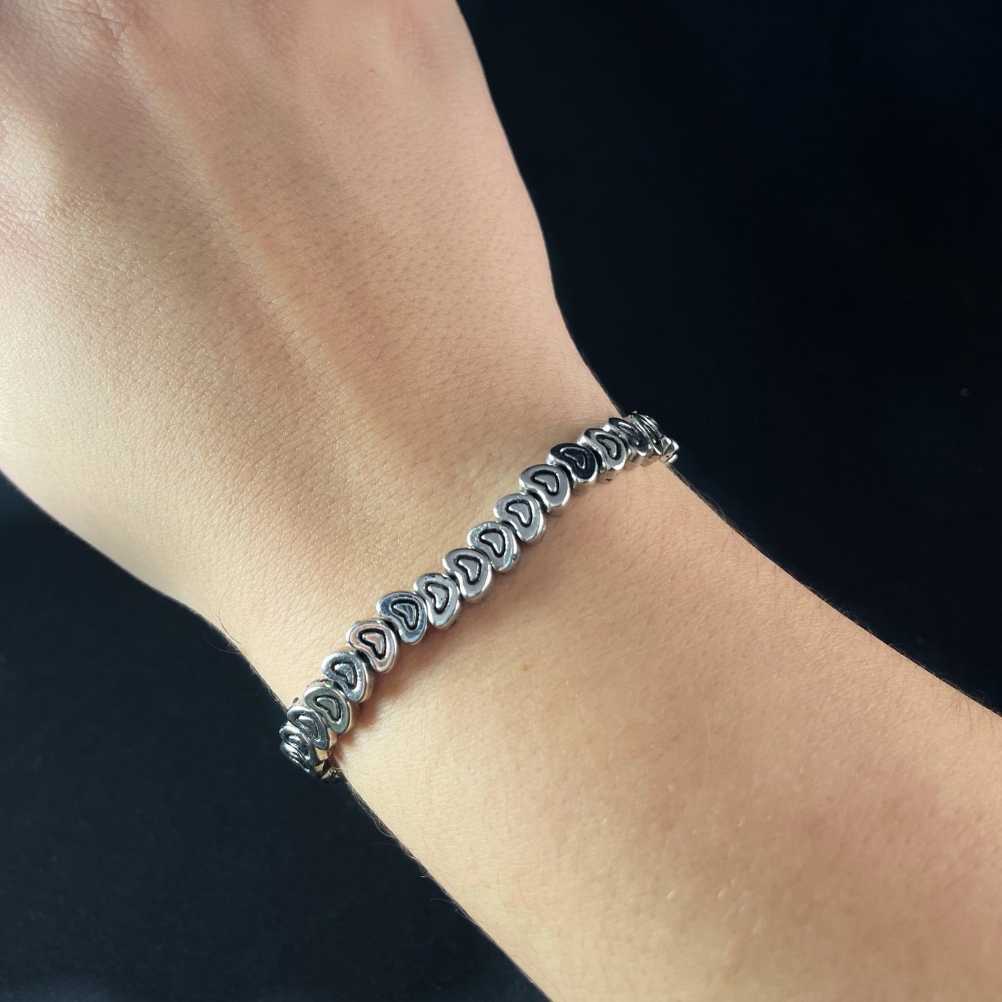 Silver Heart Bracelet - Handmade in Spain