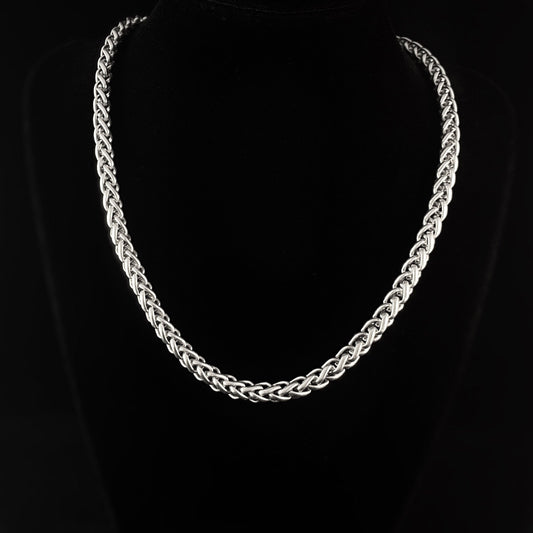 Silver Rope Chain Necklace, Handmade, Nickel Free
