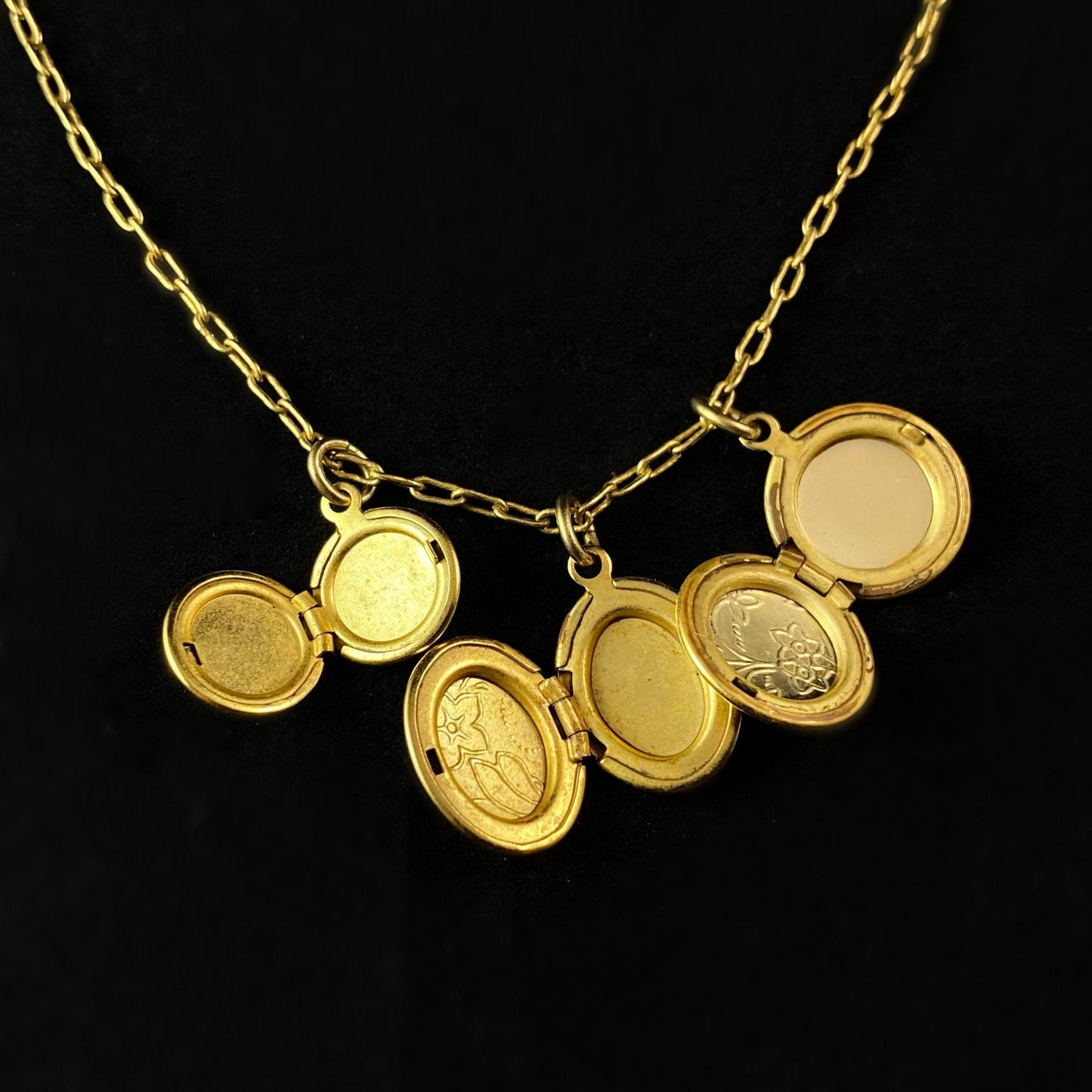 Small Gold Locket Necklace - La Vie Parisienne by Catherine Popesco