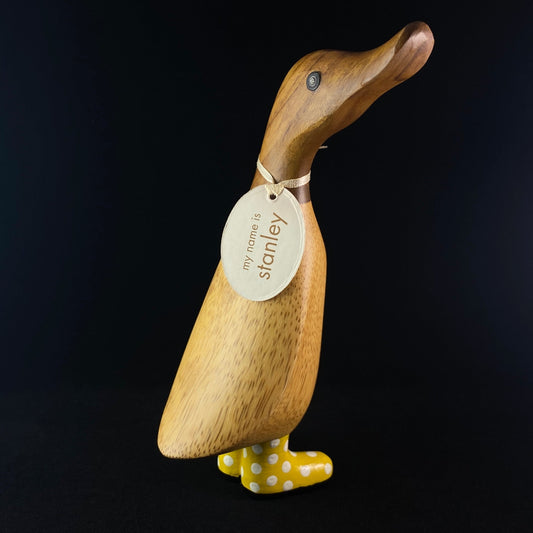Stanley - Hand-carved and Hand-painted Bamboo Duck