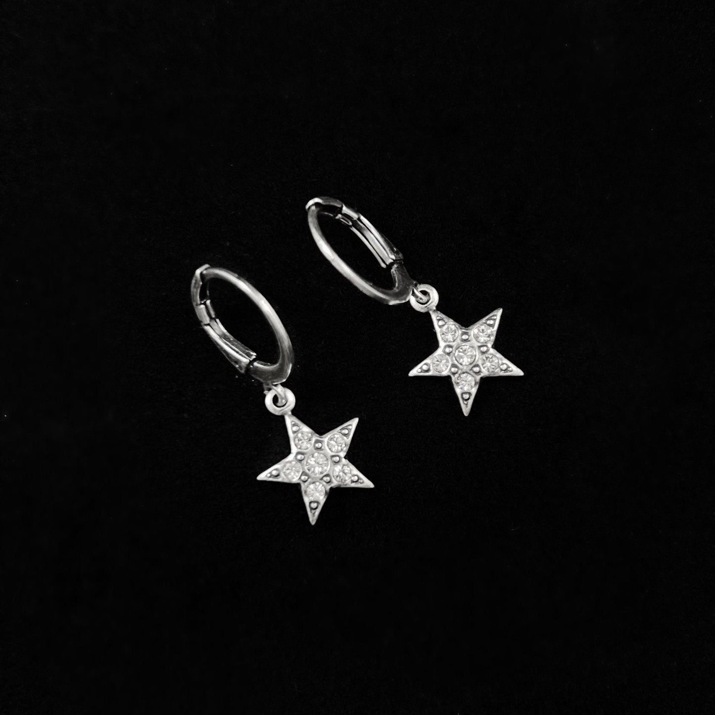 Star Swarovski Crystal Drop Earrings with Crystal Detailing- La Vie Parisienne by Catherine Popesco