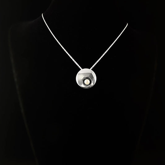 Sterling Silver Pearl Rising Necklace, Made in North America - Cora