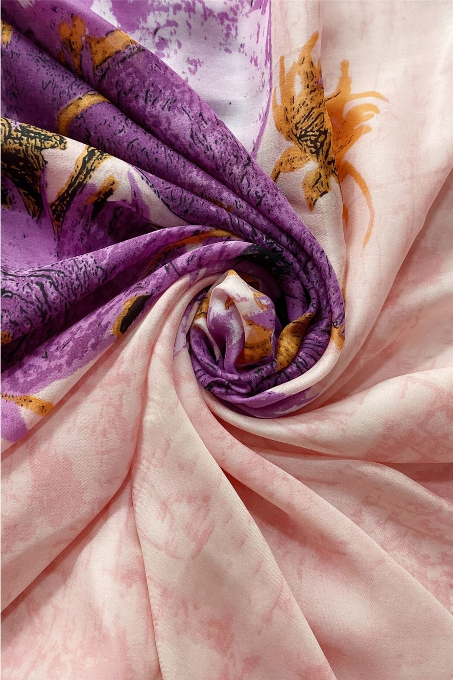 Van Gogh Sunflowers Silk Scarf, Purple