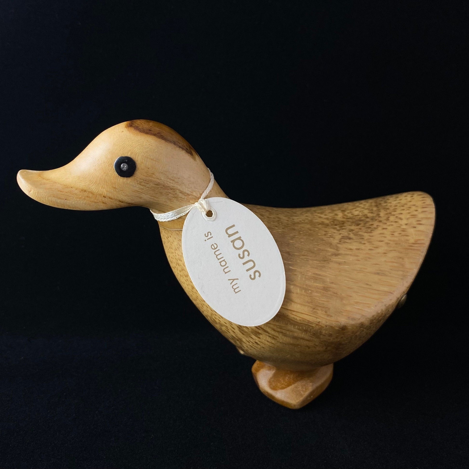 Susan - Hand-carved and Hand-painted Bamboo Duck