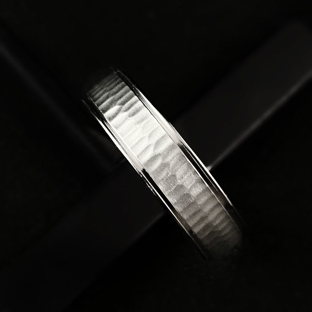 Titanium Men’s Ring - Textured Band Design - Size 11