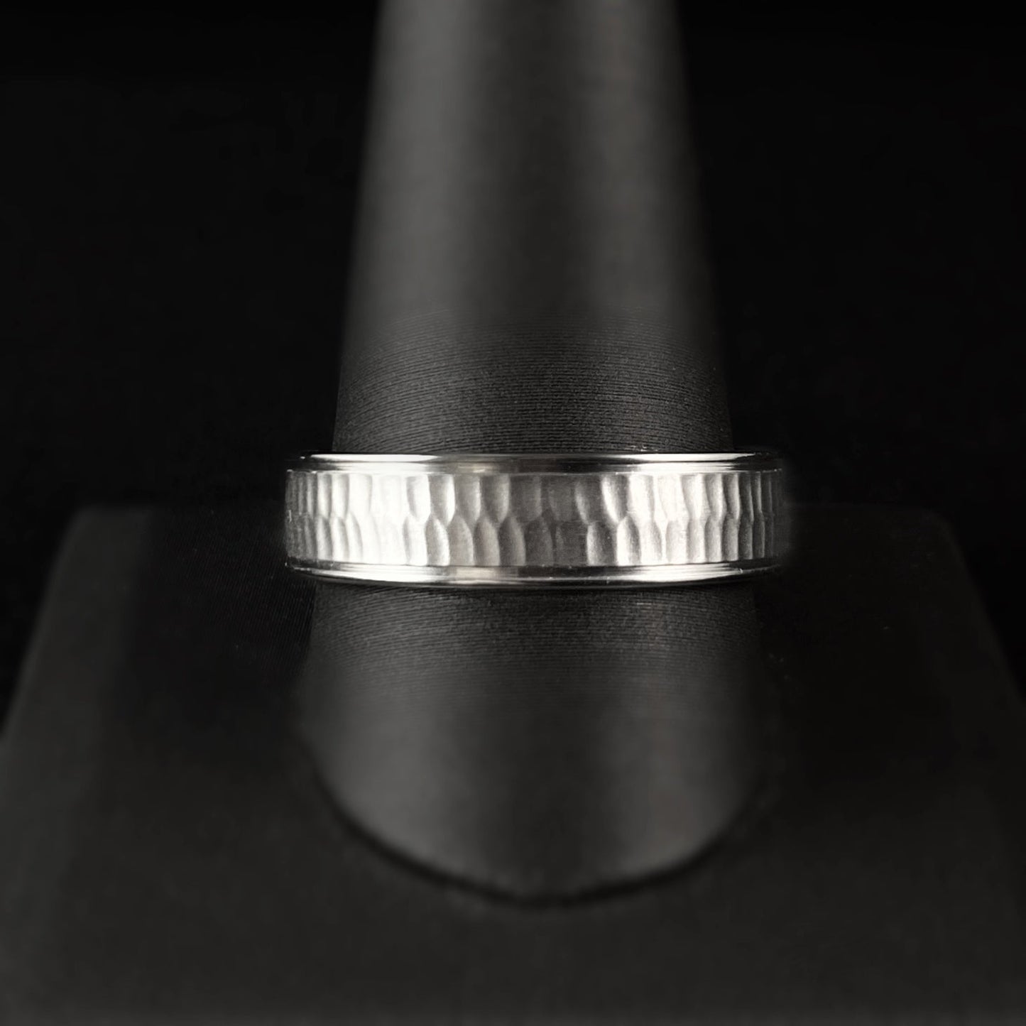 Titanium Men’s Ring - Textured Band Design - Size 12