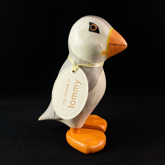 Tommy - Hand-carved and Hand-painted Bamboo Puffin