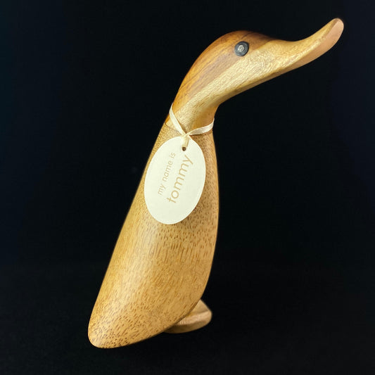 Tommy - Hand-carved and Hand-painted Bamboo Duck