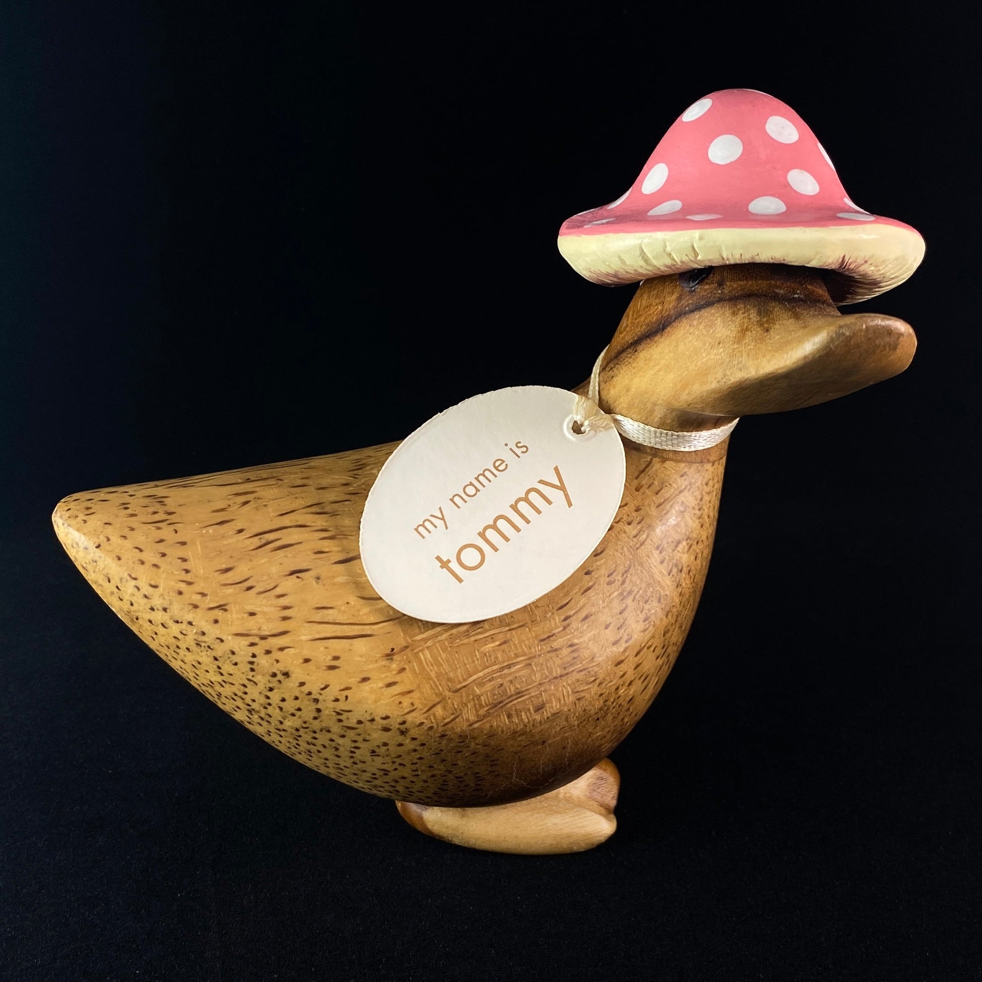 Tommy - Hand-carved and Hand-painted Bamboo Duck