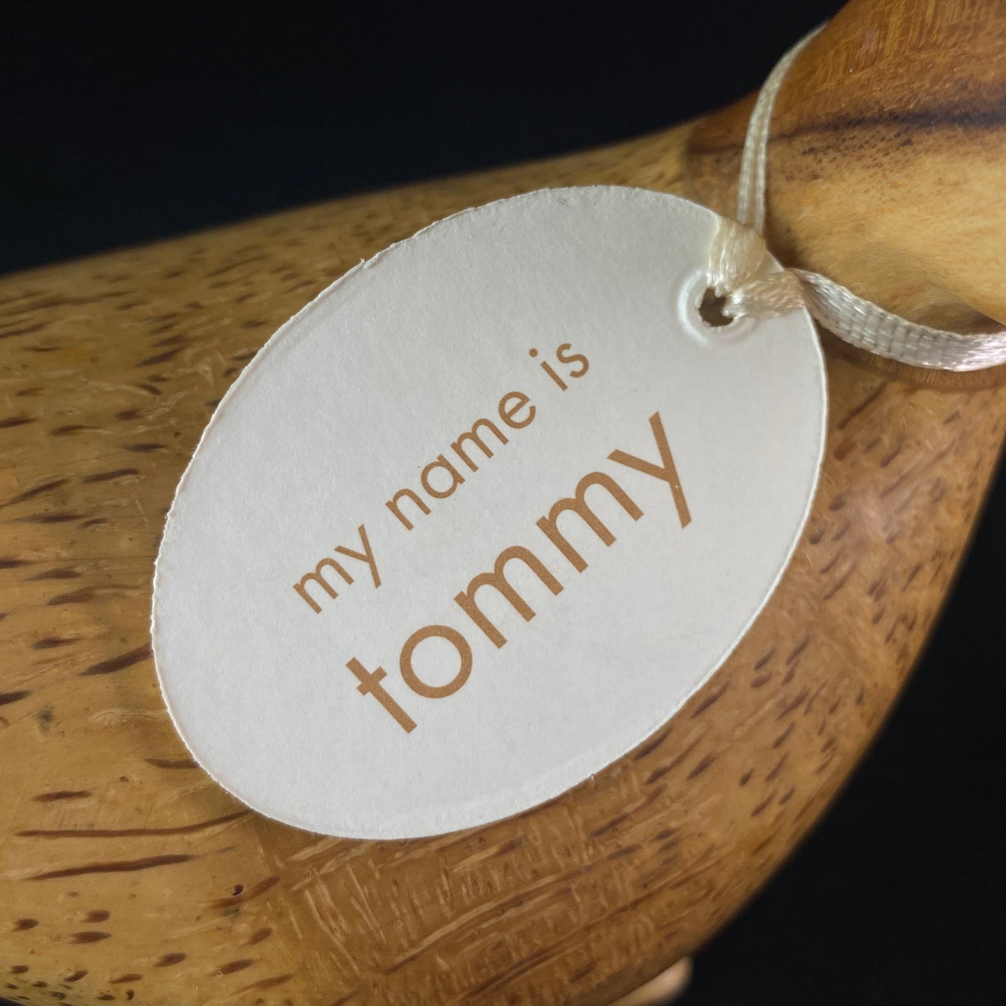 Tommy - Hand-carved and Hand-painted Bamboo Duck