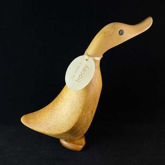 Tracey - Hand-carved and Hand-painted Bamboo Duck