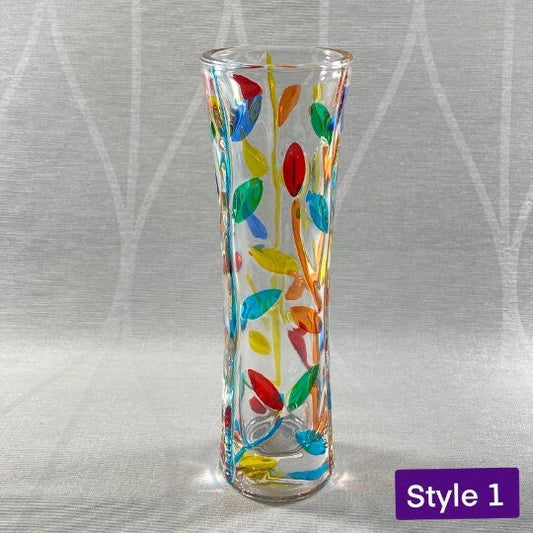 Tree of Life Venetian Glass Vase - Handmade in Italy, Colorful Murano Glass Vase