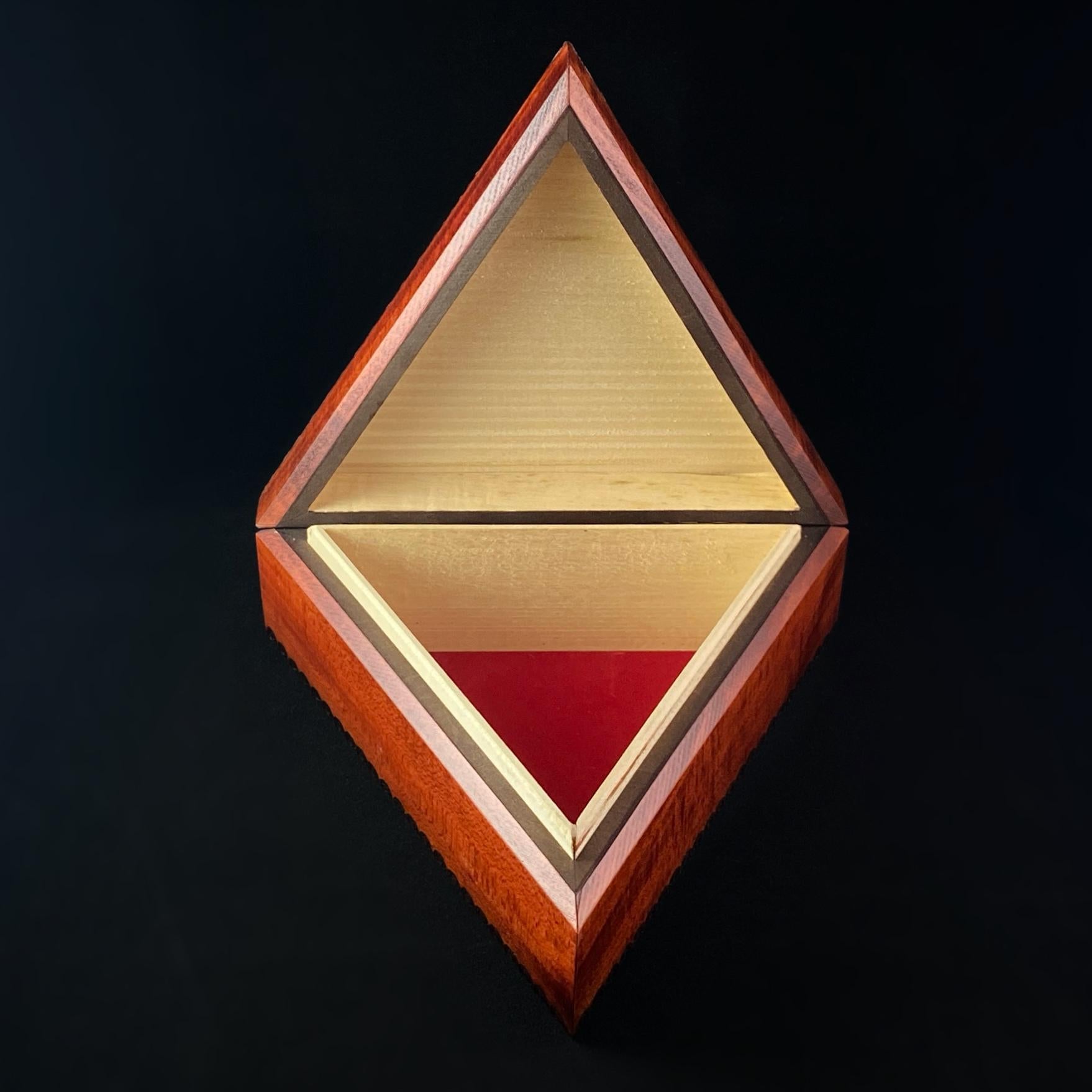 Triangular Jewelry Box Triangular Jewelry Box Handmade Hinged Wooden Treasure Box – Northern ...