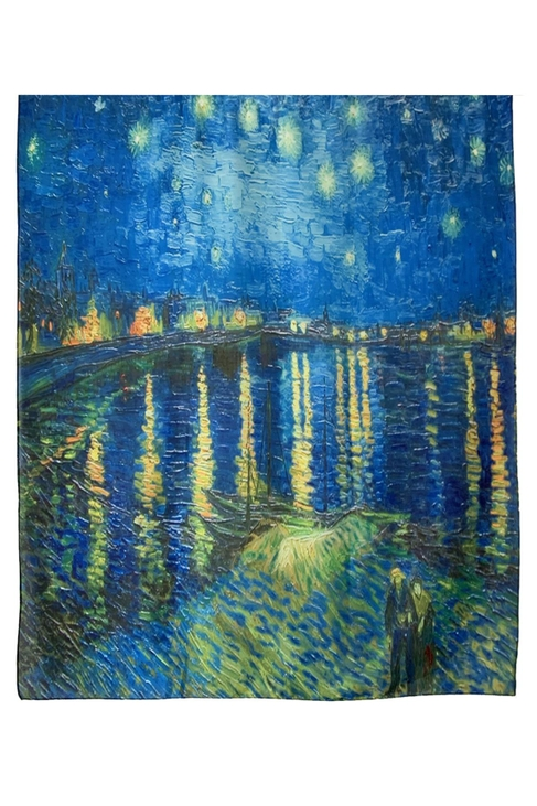 Van Gogh Starry Night Over the Rhone Silk Scarf