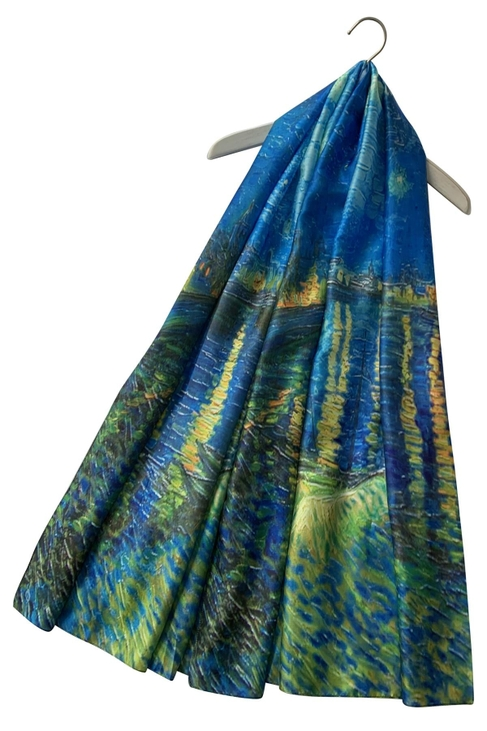 Van Gogh Starry Night Over the Rhone Silk Scarf