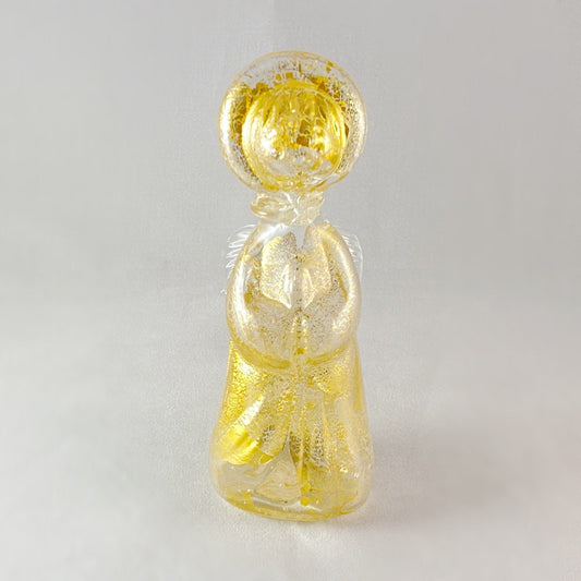 Venetian Glass Angel, 24k Gold Leaf - Handmade in Italy, Colorful Murano Glass