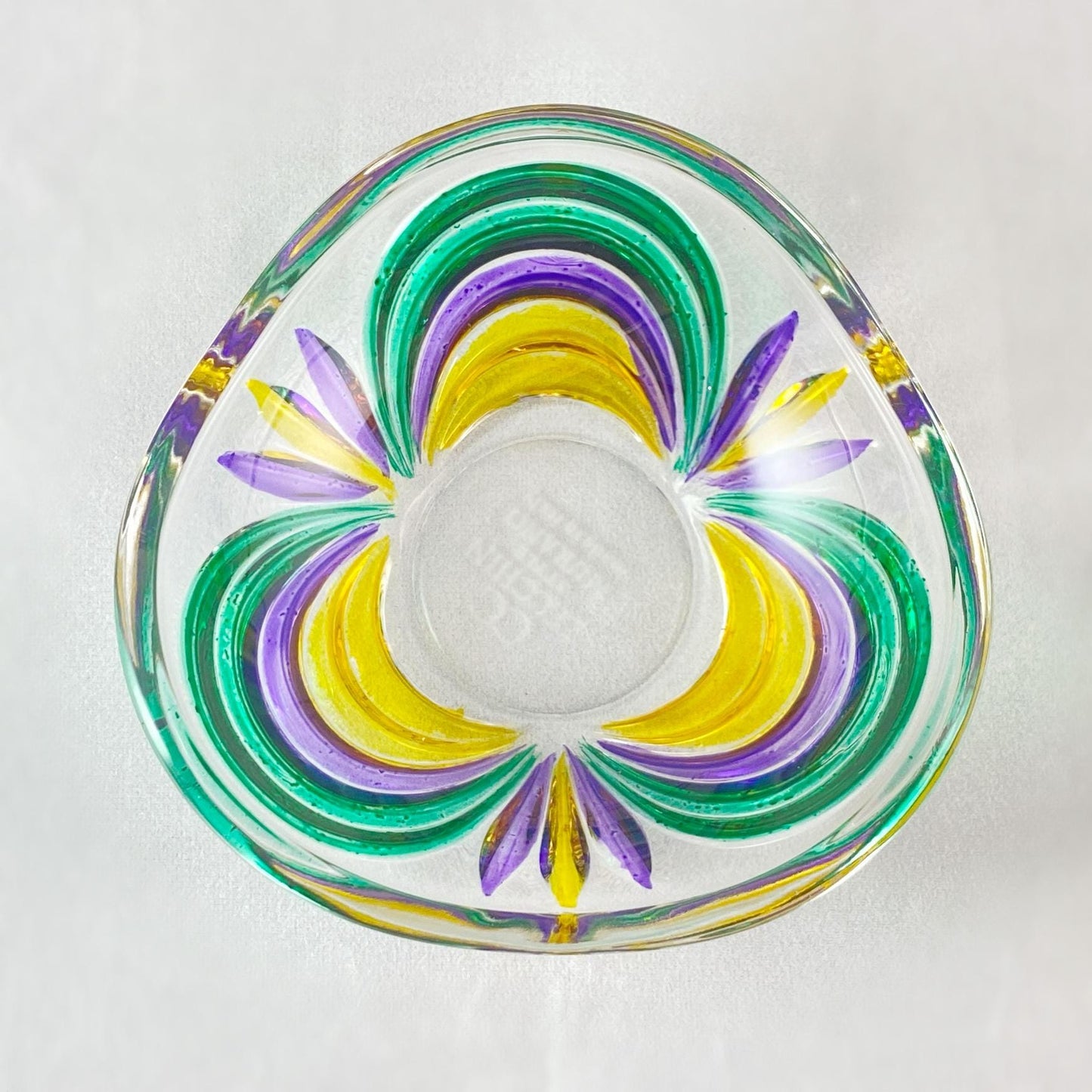 Venetian Glass Aurea Votive Holder/Dish - Handmade in Italy, Colorful Murano Glass