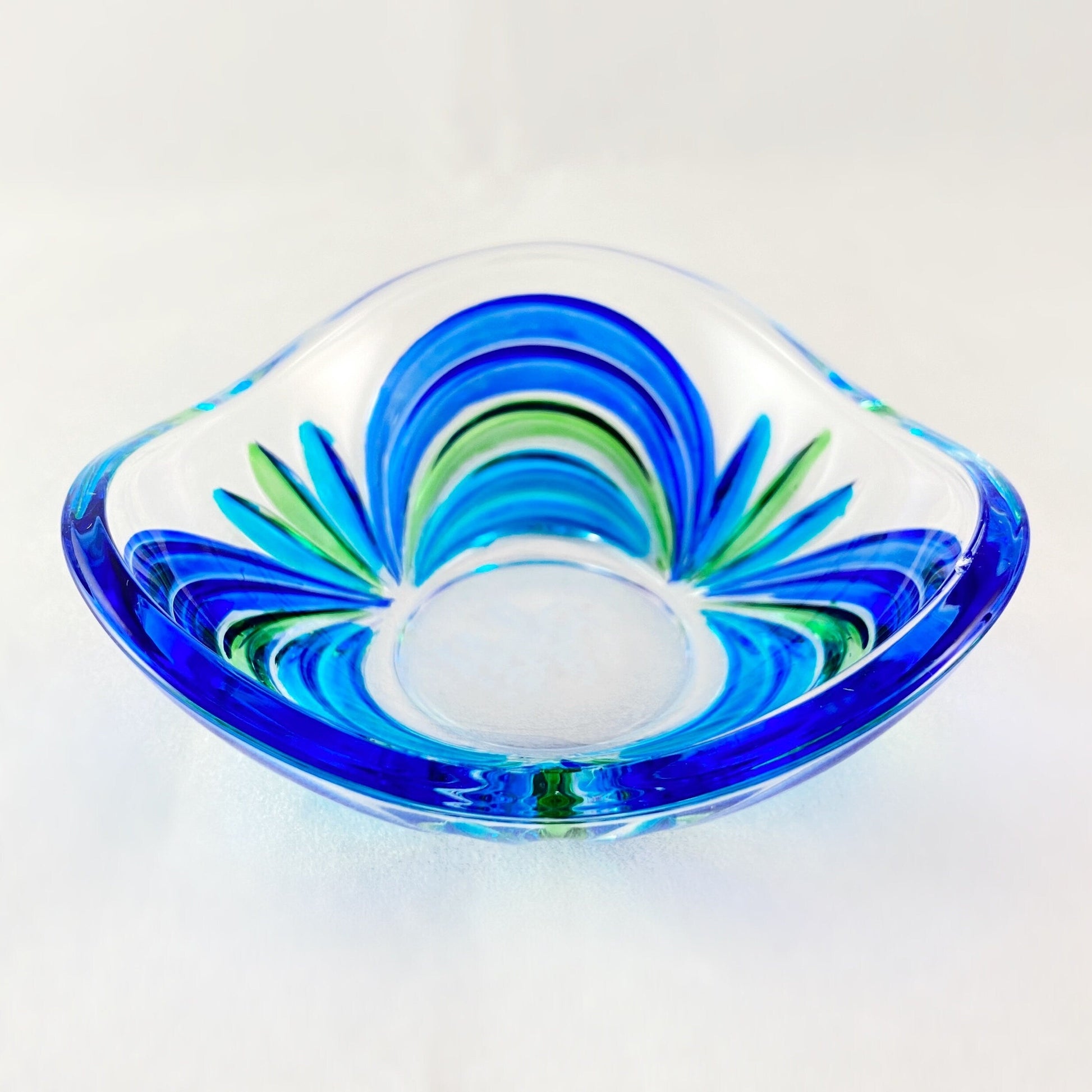 Venetian Glass Aurea Votive Holder/Dish - Handmade in Italy, Colorful Murano Glass