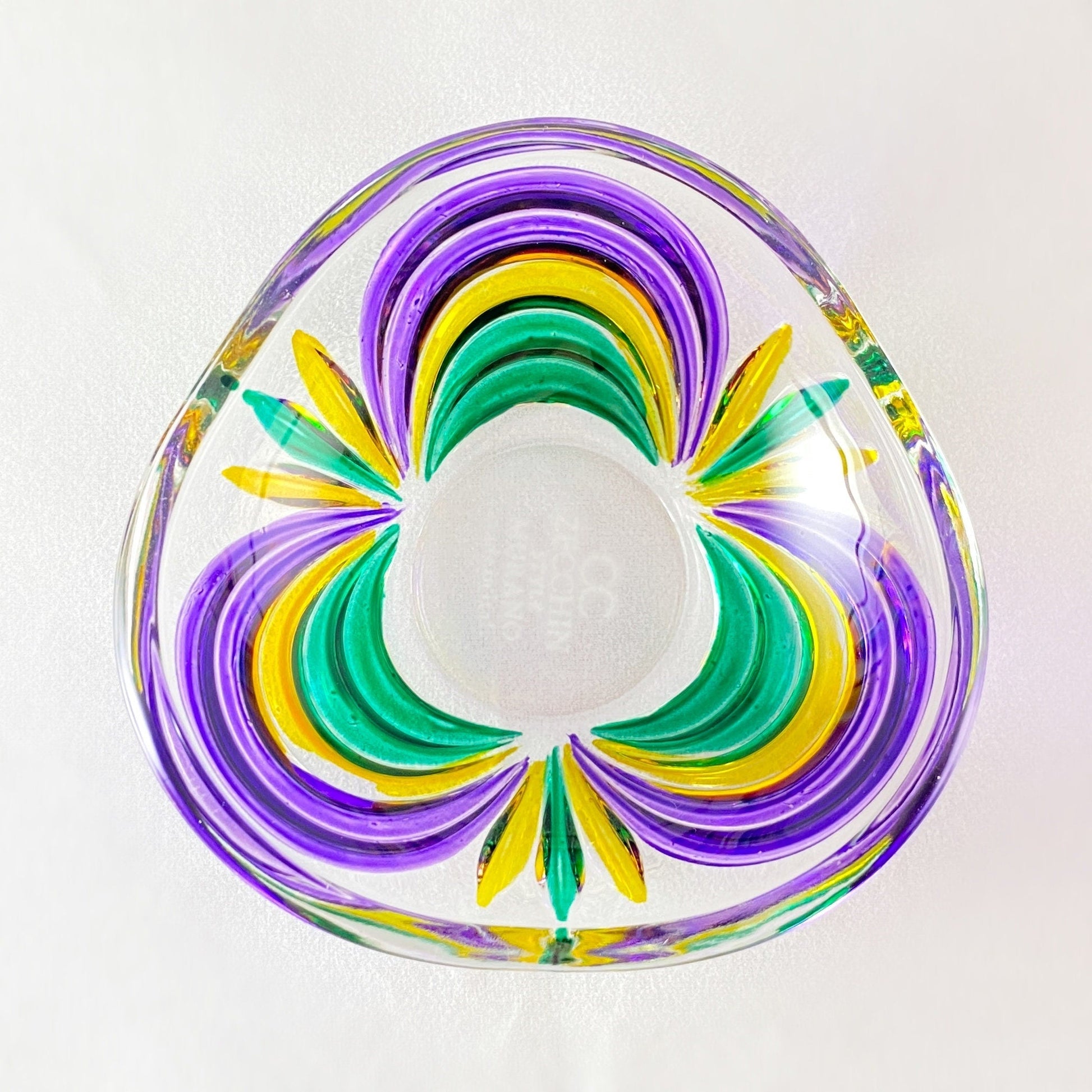 Venetian Glass Votive Holder/Dish - Handmade in Italy, Colorful Murano Glass