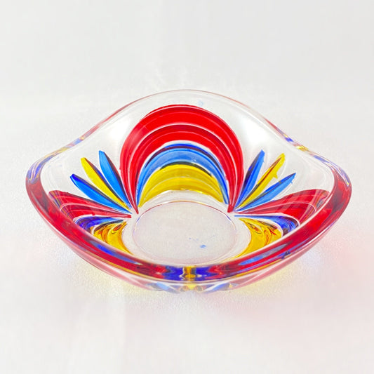 Venetian Glass Aurea Votive Holder/Dish - Handmade in Italy, Colorful Murano Glass