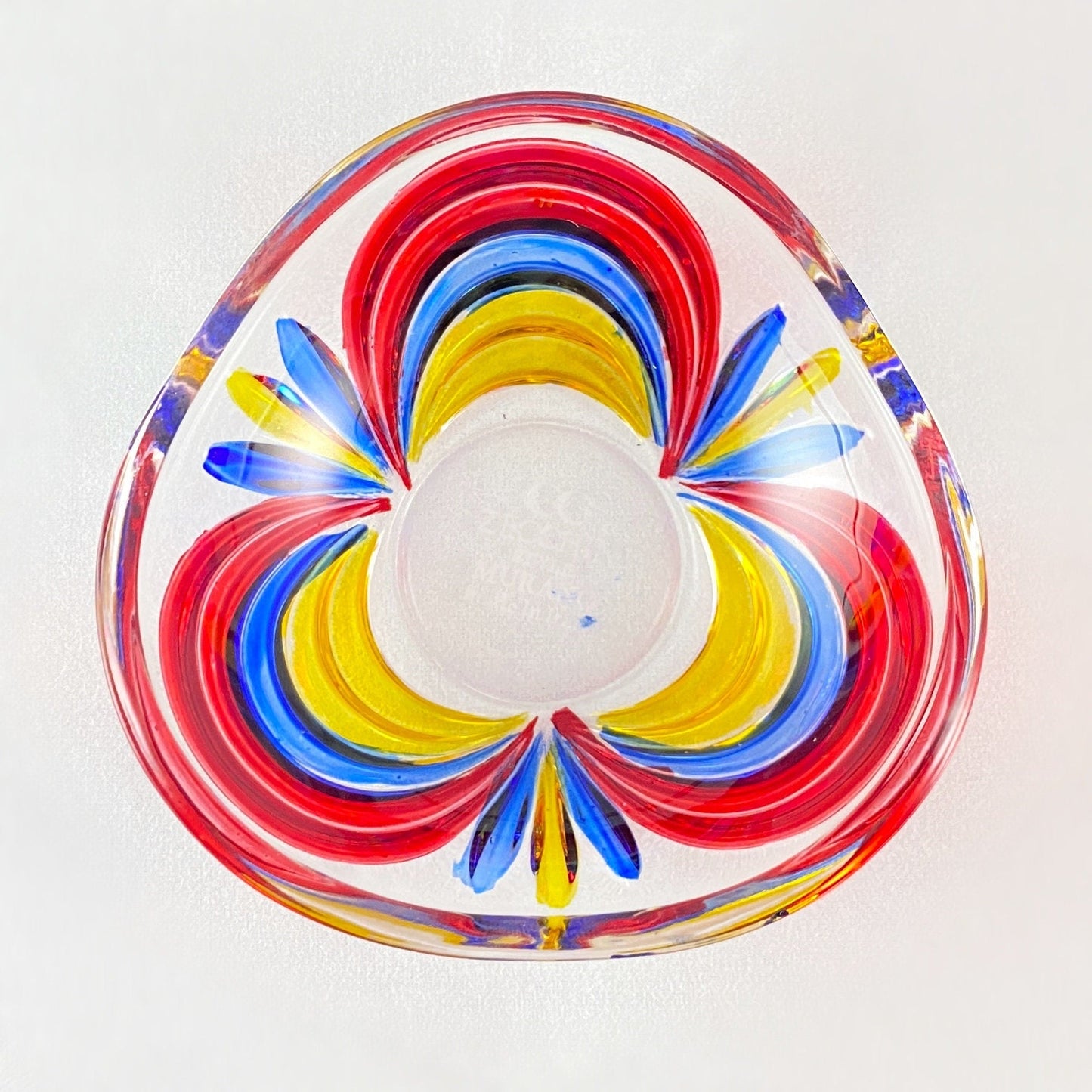 Venetian Glass Aurea Votive Holder/Dish - Handmade in Italy, Colorful Murano Glass