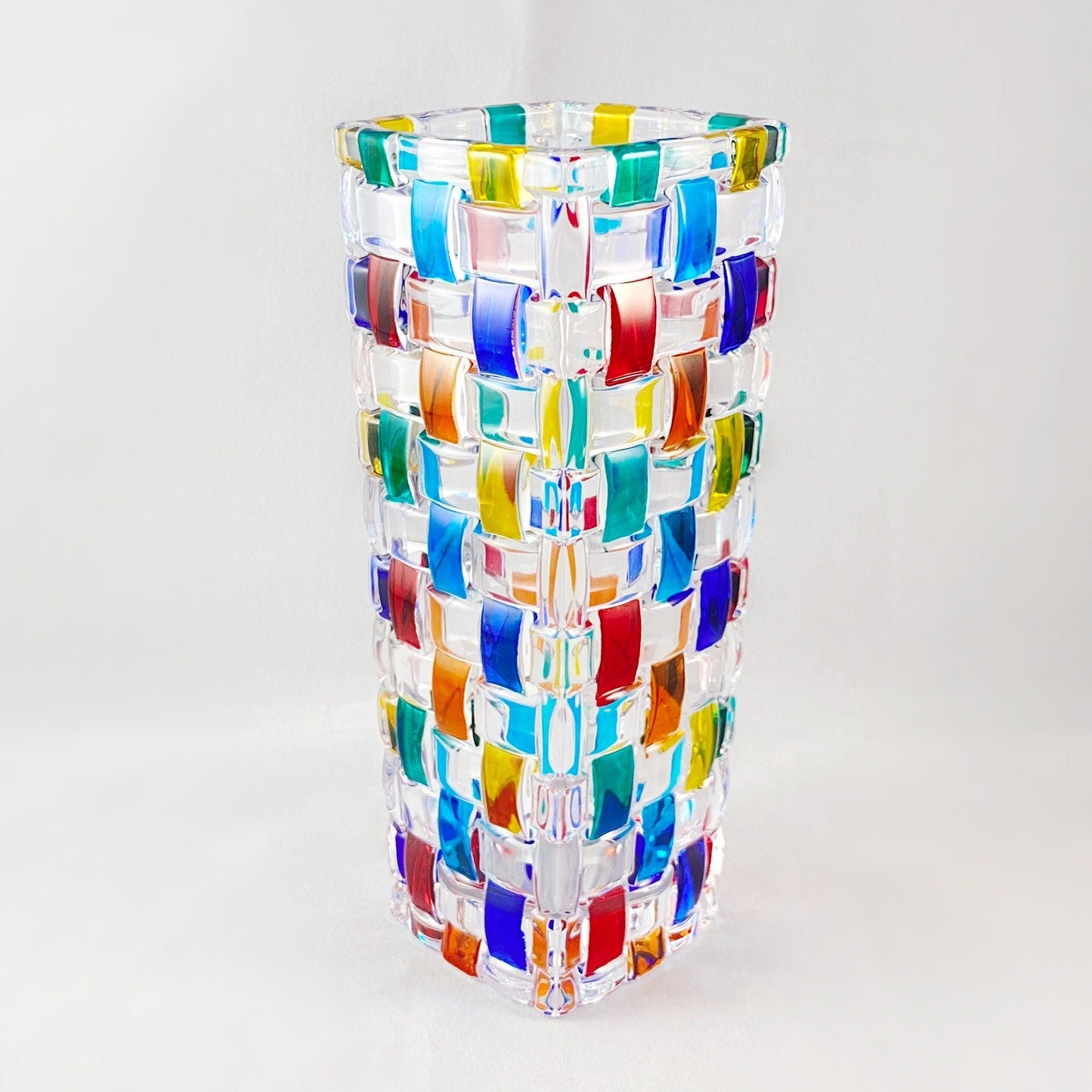 Venetian Glass Bassanova Bud Vase - Handmade in Italy, Colorful Murano Glass