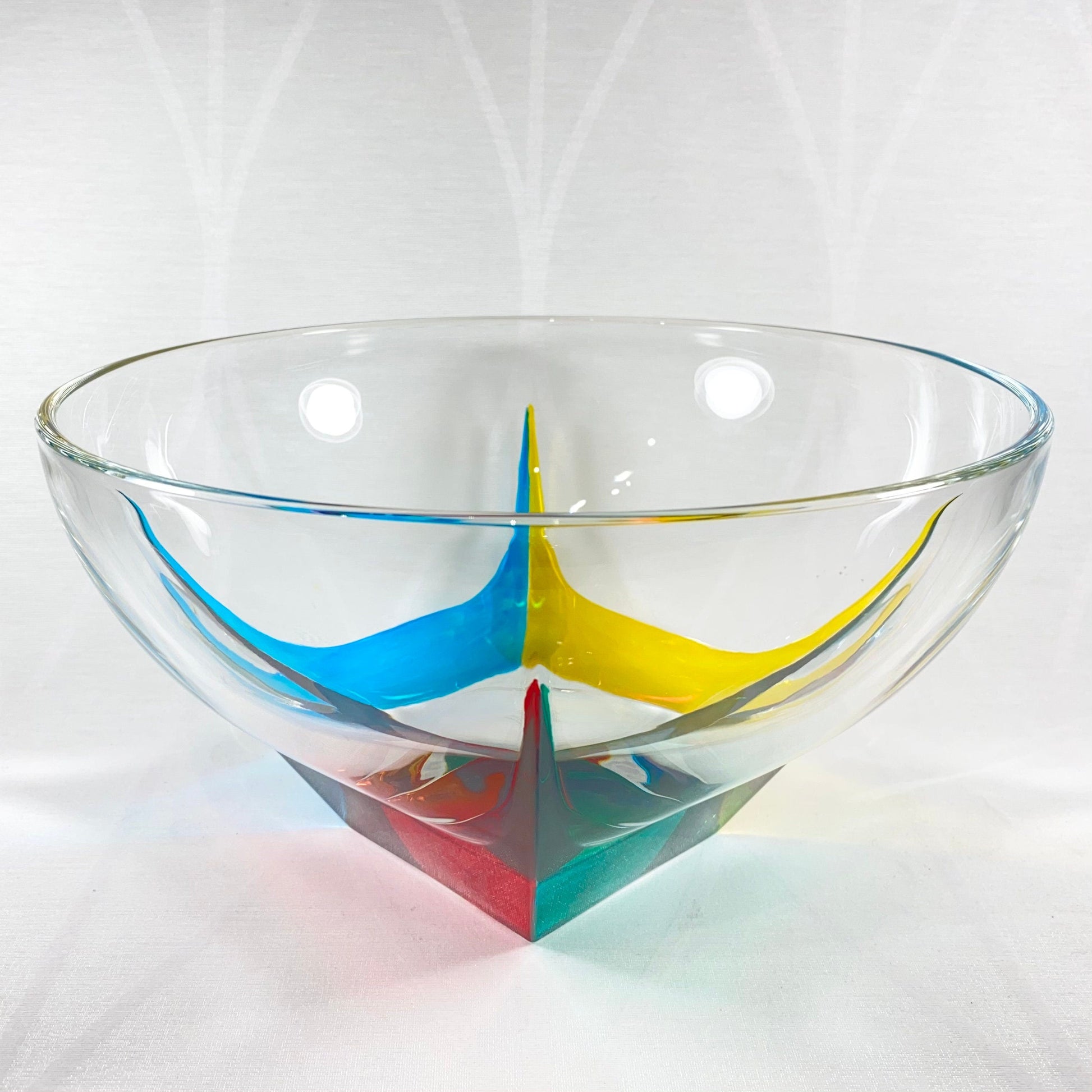 Venetian Glass Bowl  - Handmade in Italy, Colorful Murano Glass Dish