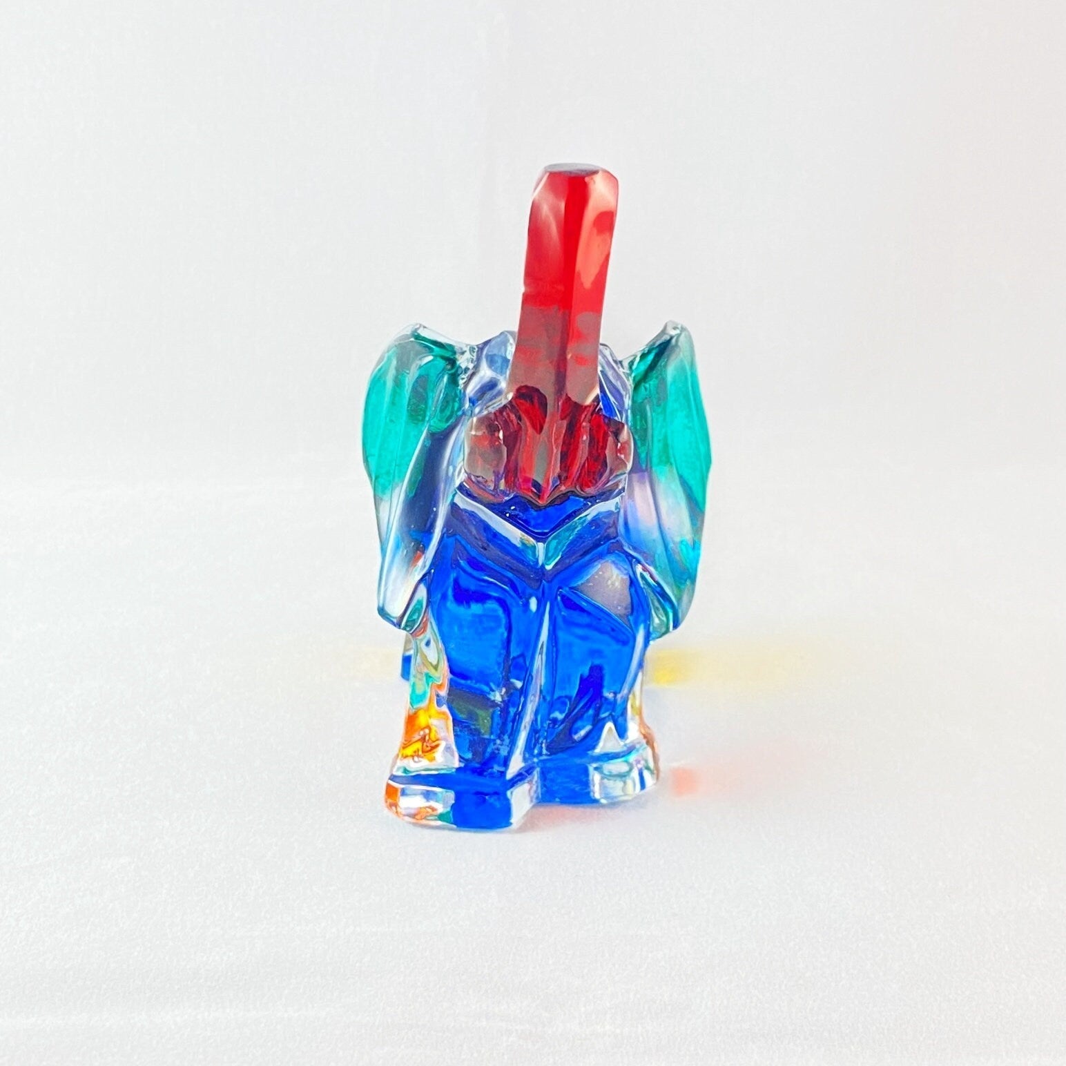 Venetian Glass Elephant - Handmade in Italy, Colorful Murano Glass