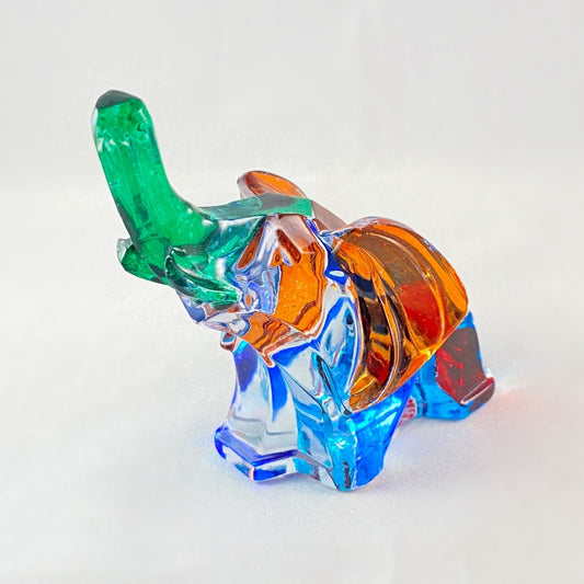 Venetian Glass Elephant - Handmade in Italy, Colorful Murano Glass