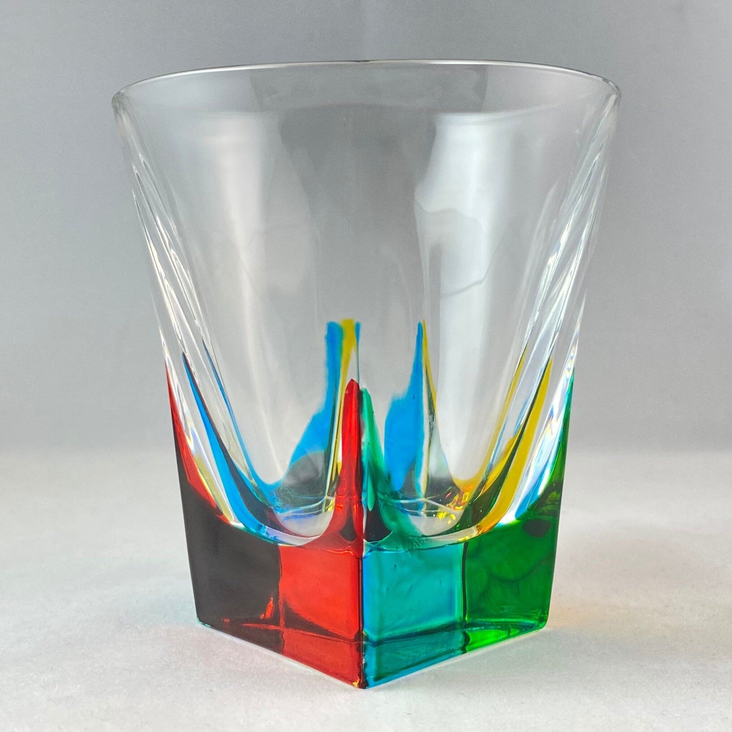 Venetian Glass Fusion Tumbler - Handmade in Italy, Colorful Murano Glass