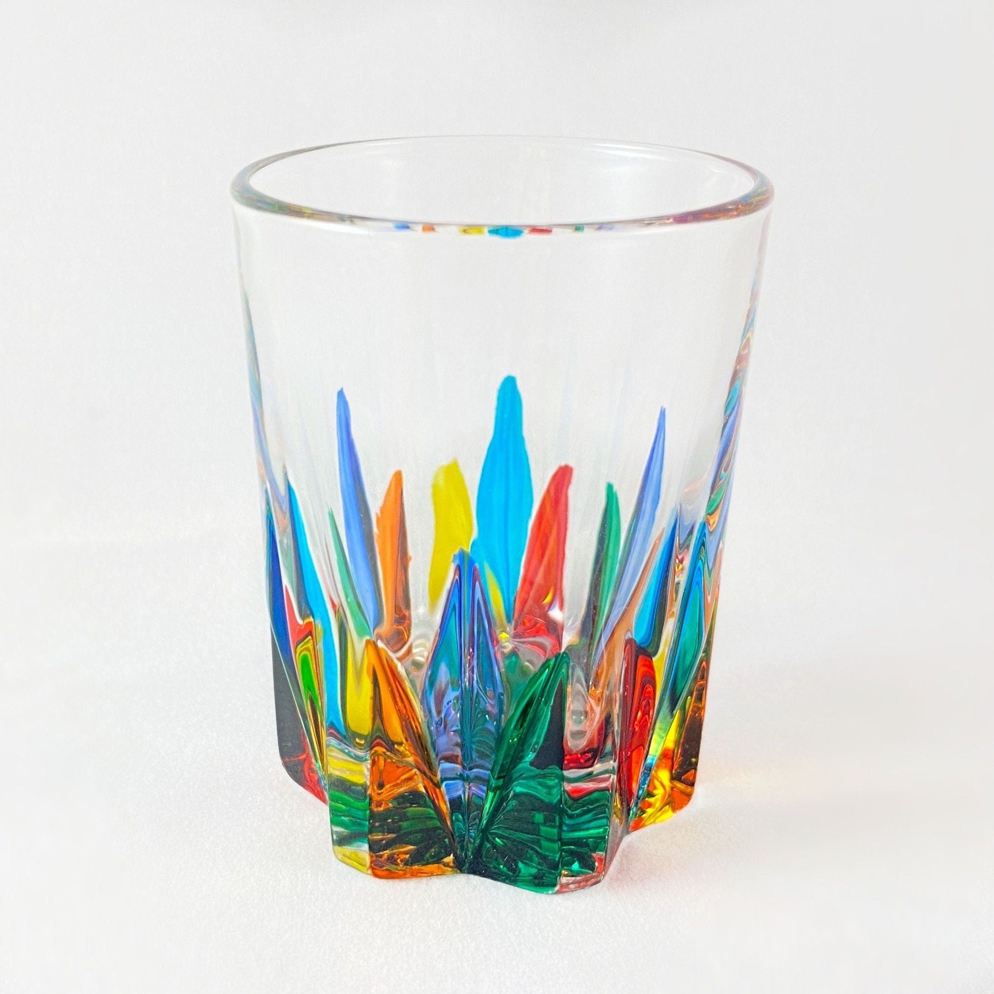 Green Venetian Glass Shot/Liquor Glass - Handmade in Italy, Colorful Murano Glass