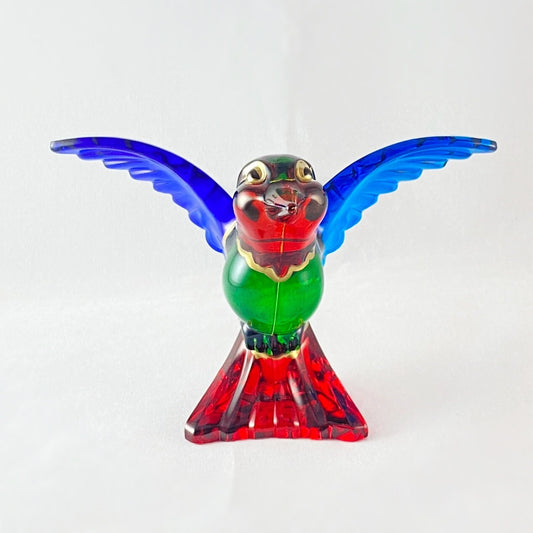 Venetian Glass Hummingbird - Handmade in Italy, Colorful Murano Glass