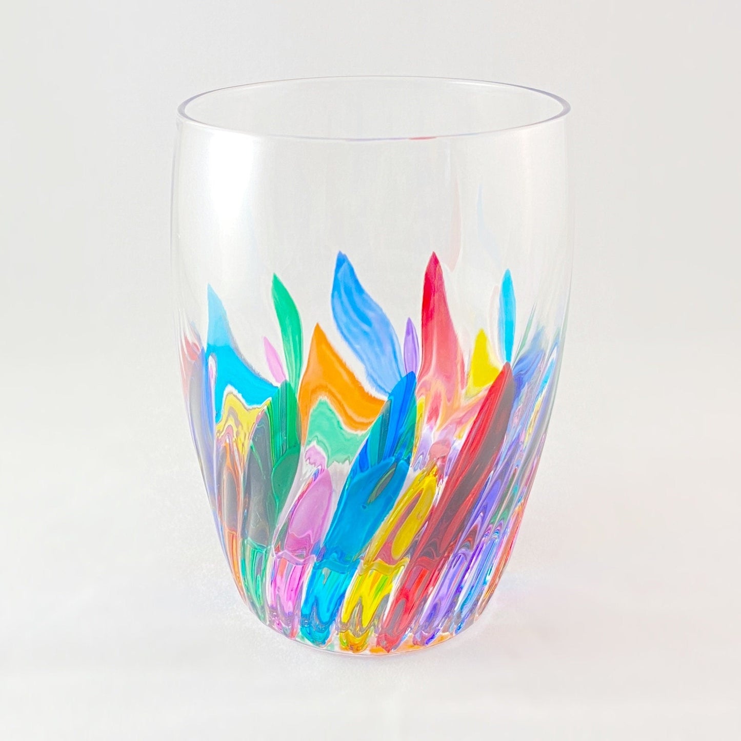 Venetian Glass Incantos Whiskey Tumbler - Handmade in Italy, Colorful Murano Glass