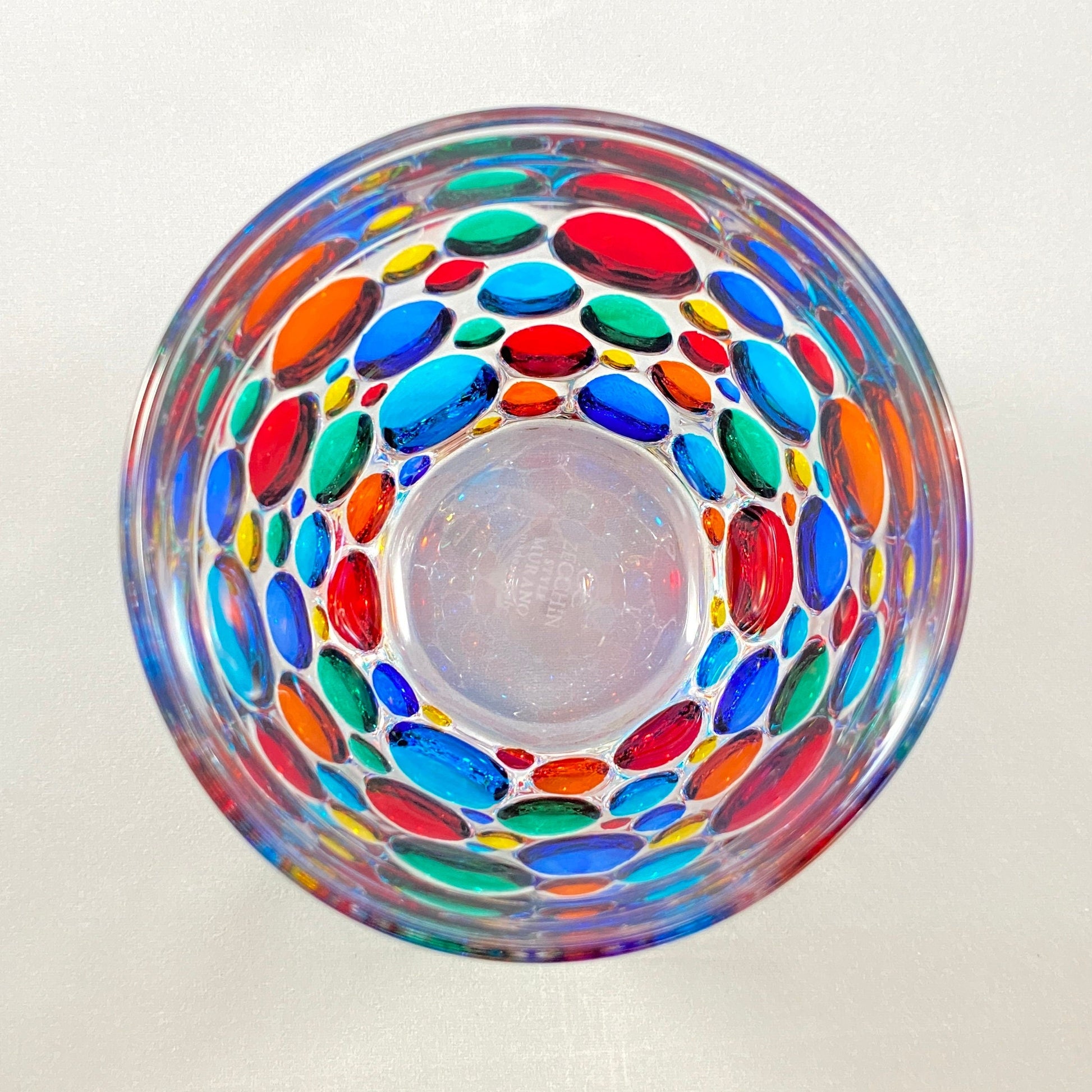 Venetian Glass Kaleidoscope Whiskey Glass - Handmade in Italy, Colorful Murano Glass
