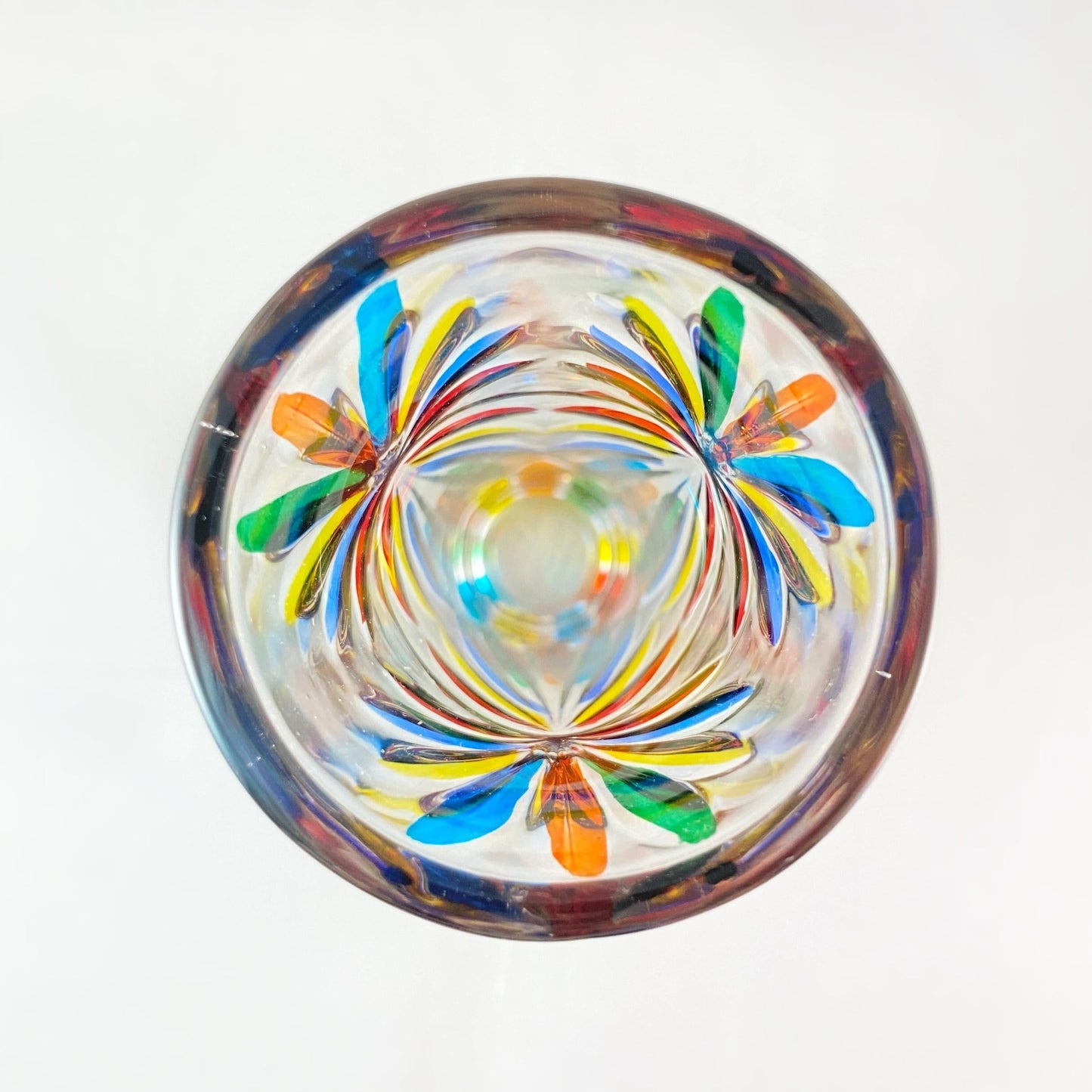 Venetian Glass Oasis Bud Vase - Handmade in Italy, Colorful Murano Glass Vase