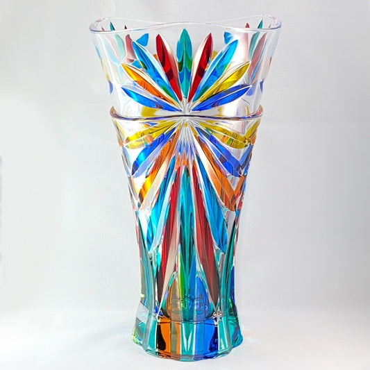 Venetian Glass Oasis Vase - Handmade in Italy, Colorful Murano Glass