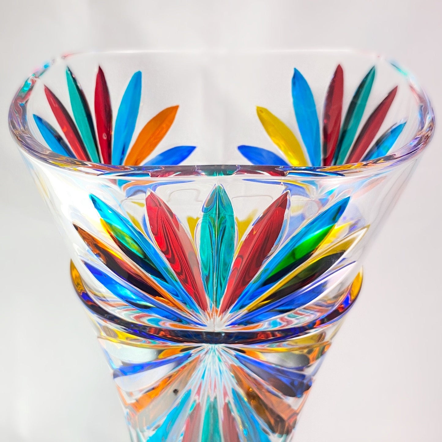 Venetian Glass Oasis Vase - Handmade in Italy, Colorful Murano Glass