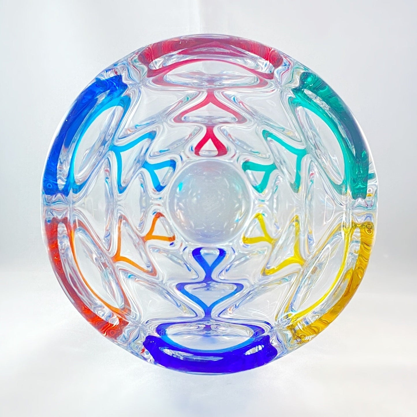 Venetian Glass Ocean Vase - Handmade in Italy, Colorful Murano Glass