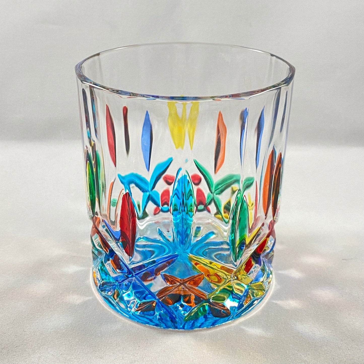 Venetian Glass Opera Tumbler - Handmade in Italy, Colorful Murano Glass