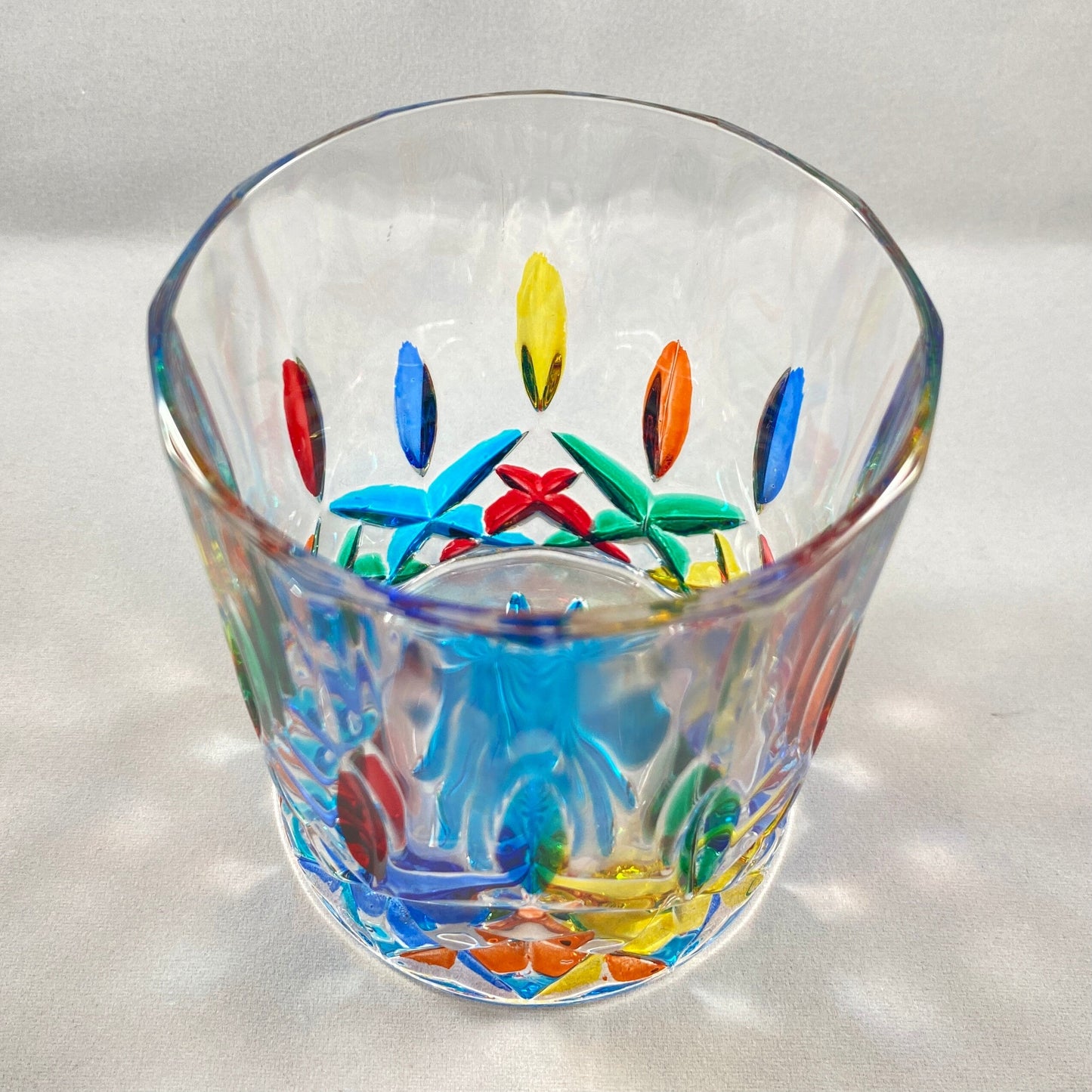 Venetian Glass Opera Tumbler - Handmade in Italy, Colorful Murano Glass