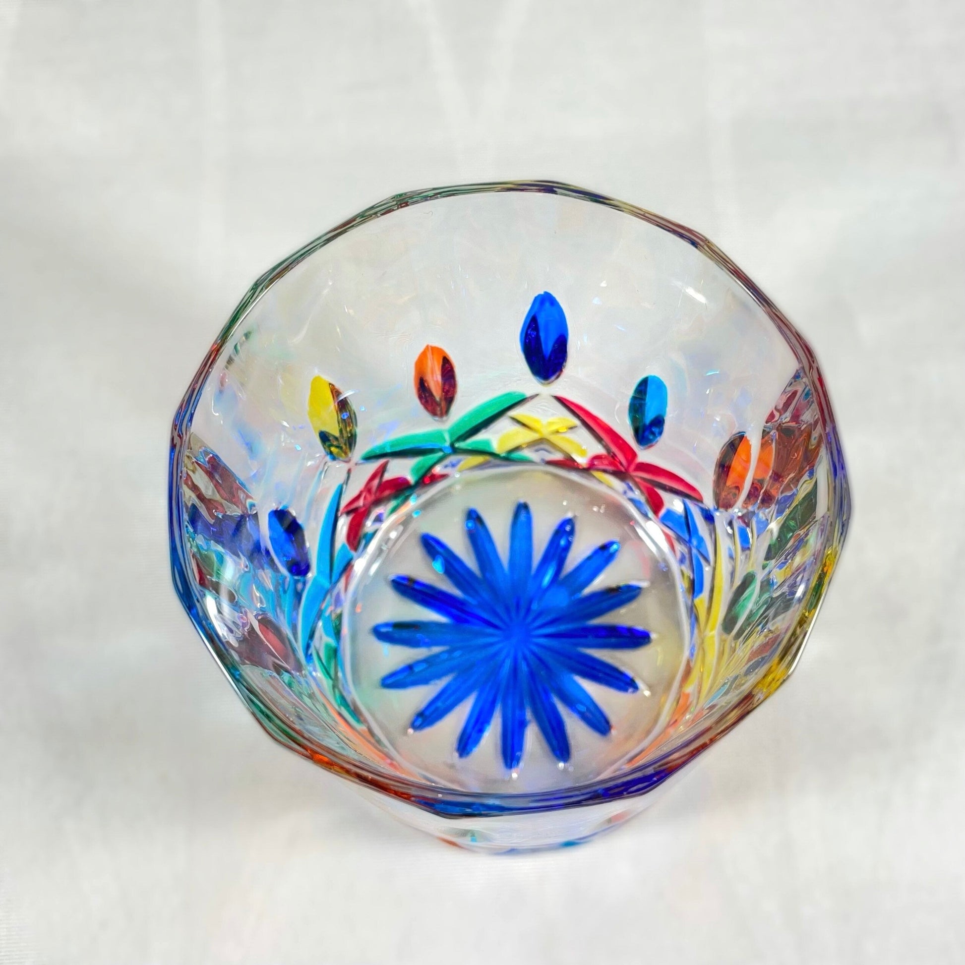 Venetian Glass Opera Tumbler - Handmade in Italy, Colorful Murano Glass