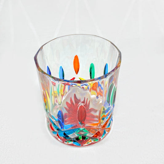 Venetian Glass Opera Tumbler - Handmade in Italy, Colorful Murano Glass