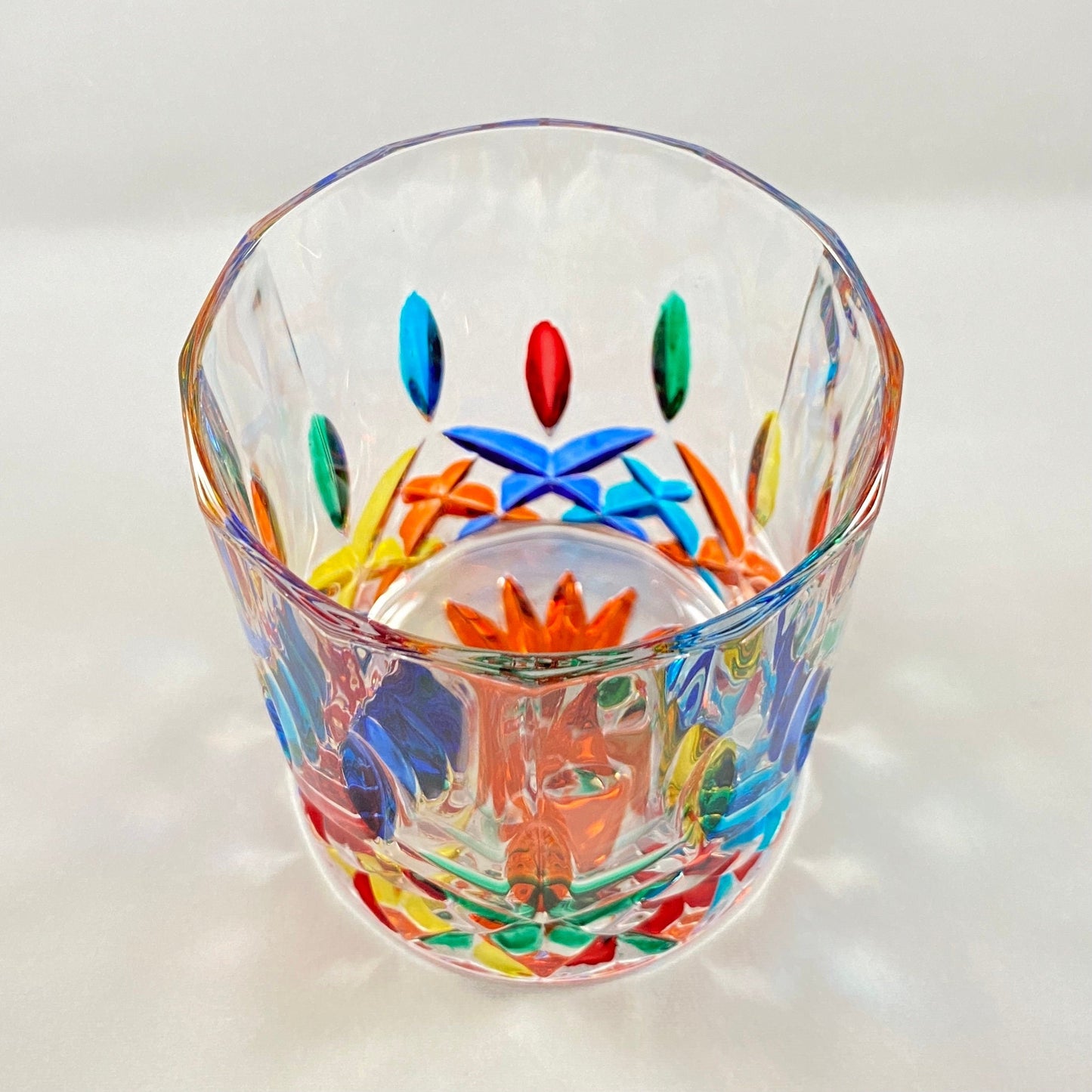 Venetian Glass Opera Tumbler - Handmade in Italy, Colorful Murano Glass