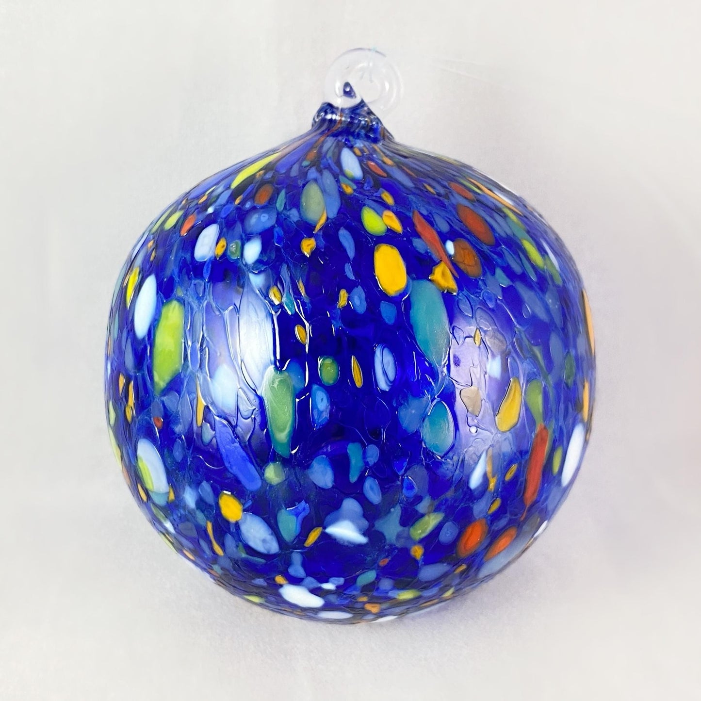 Venetian Glass Ornament, Deep Blue - Handmade in Italy, Colorful Murano Glass