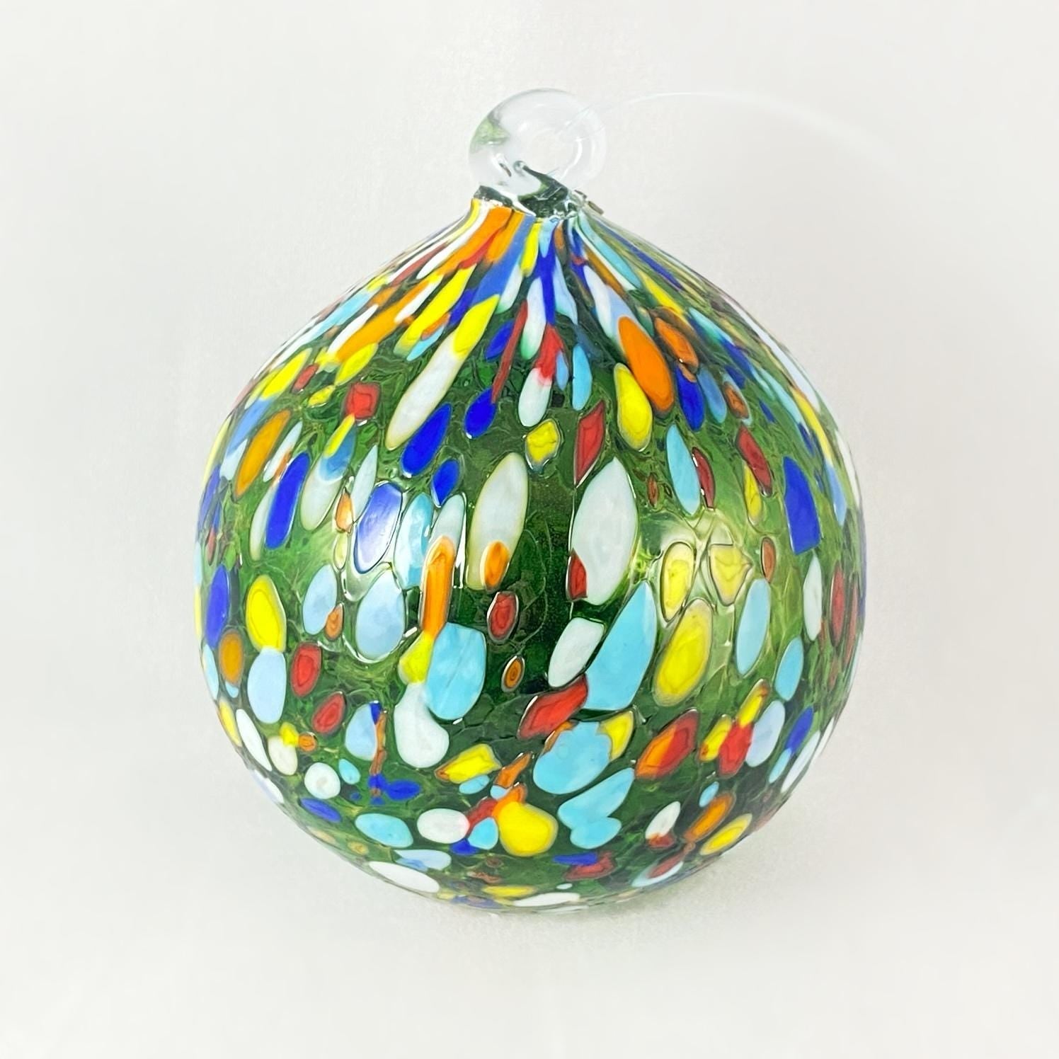 Venetian Glass Ornament, Green - Handmade in Italy, Colorful Murano Glass