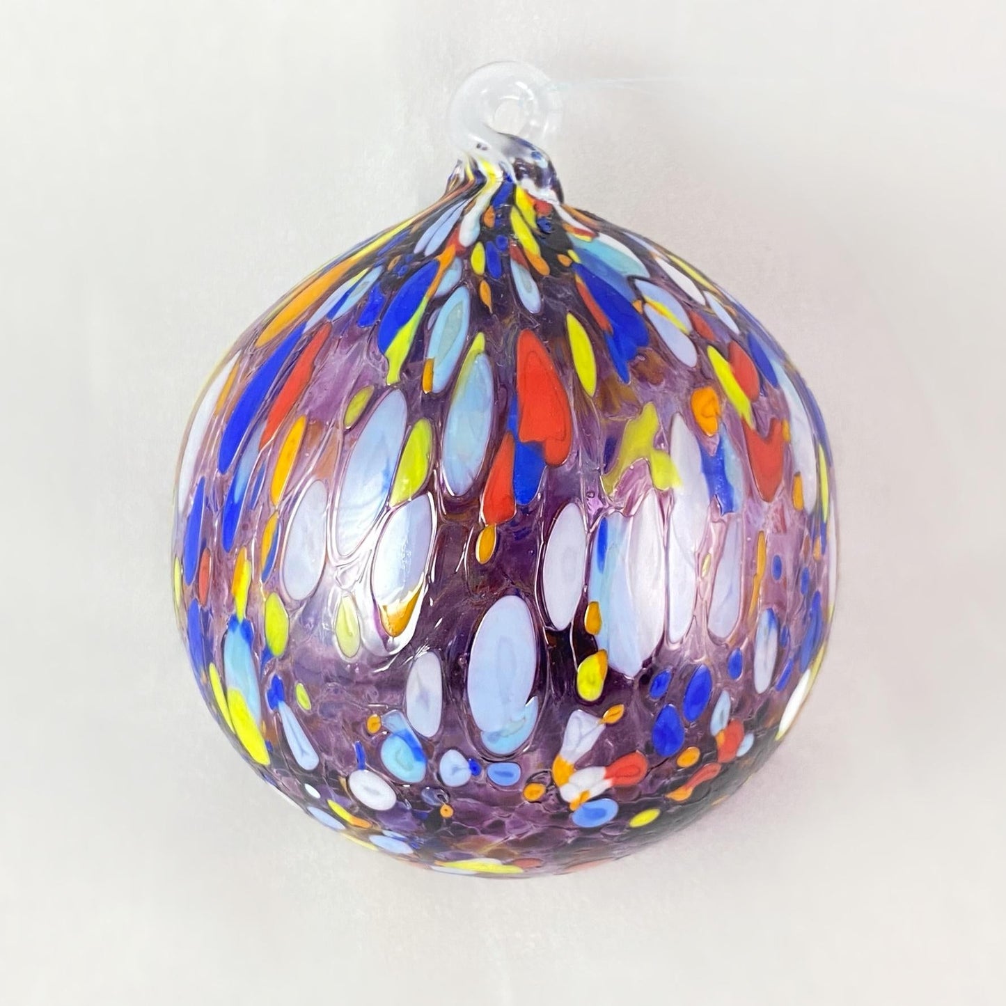 Venetian Glass Ornament, Purple - Handmade in Italy, Colorful Murano Glass