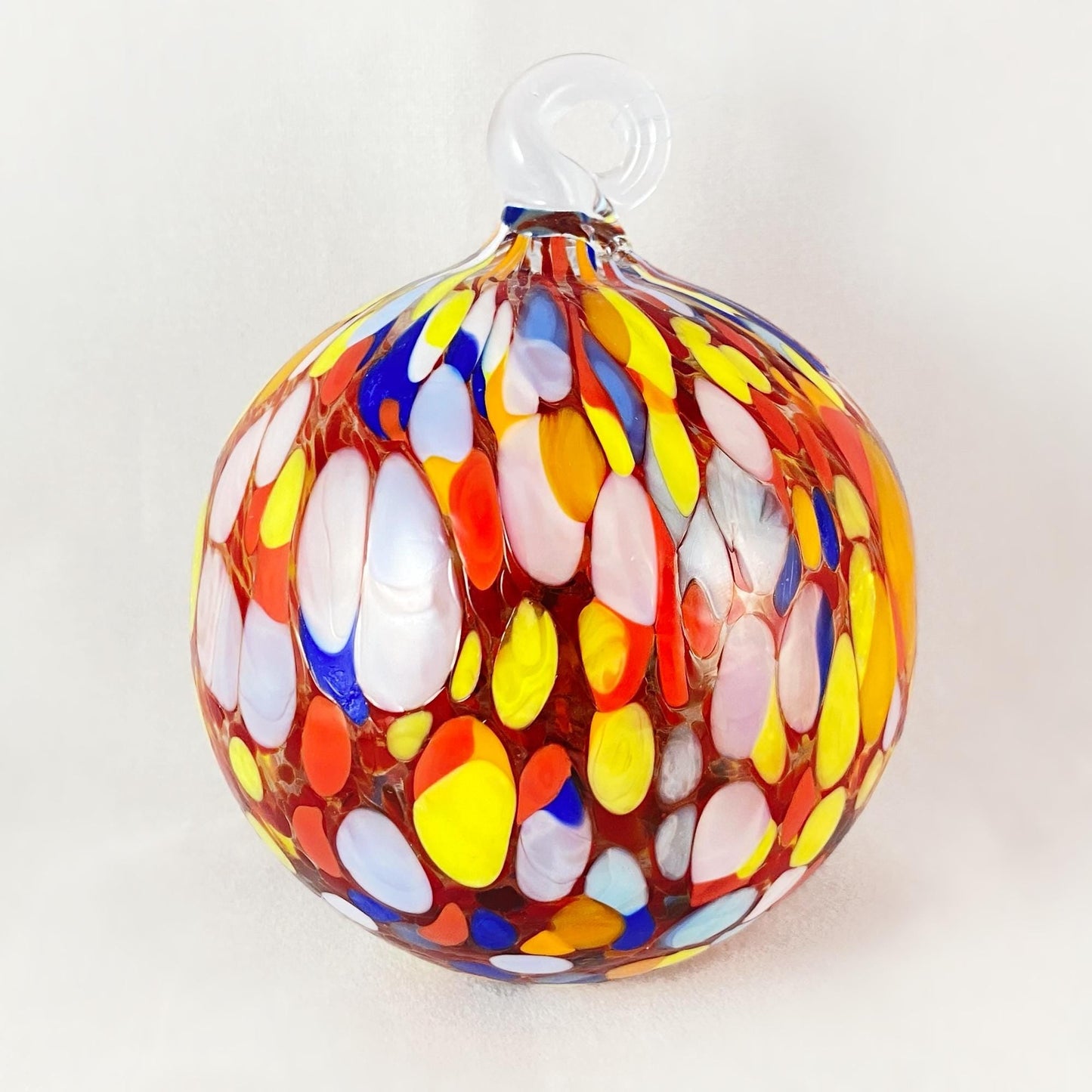 Venetian Glass Ornament, Red - Handmade in Italy, Colorful Murano Glass