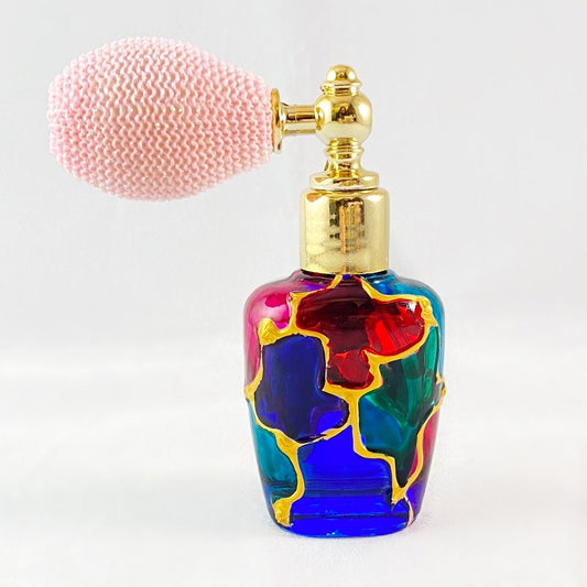 Venetian Glass Perfume Spray Bottle - Handmade in Italy, Colorful Murano Glass