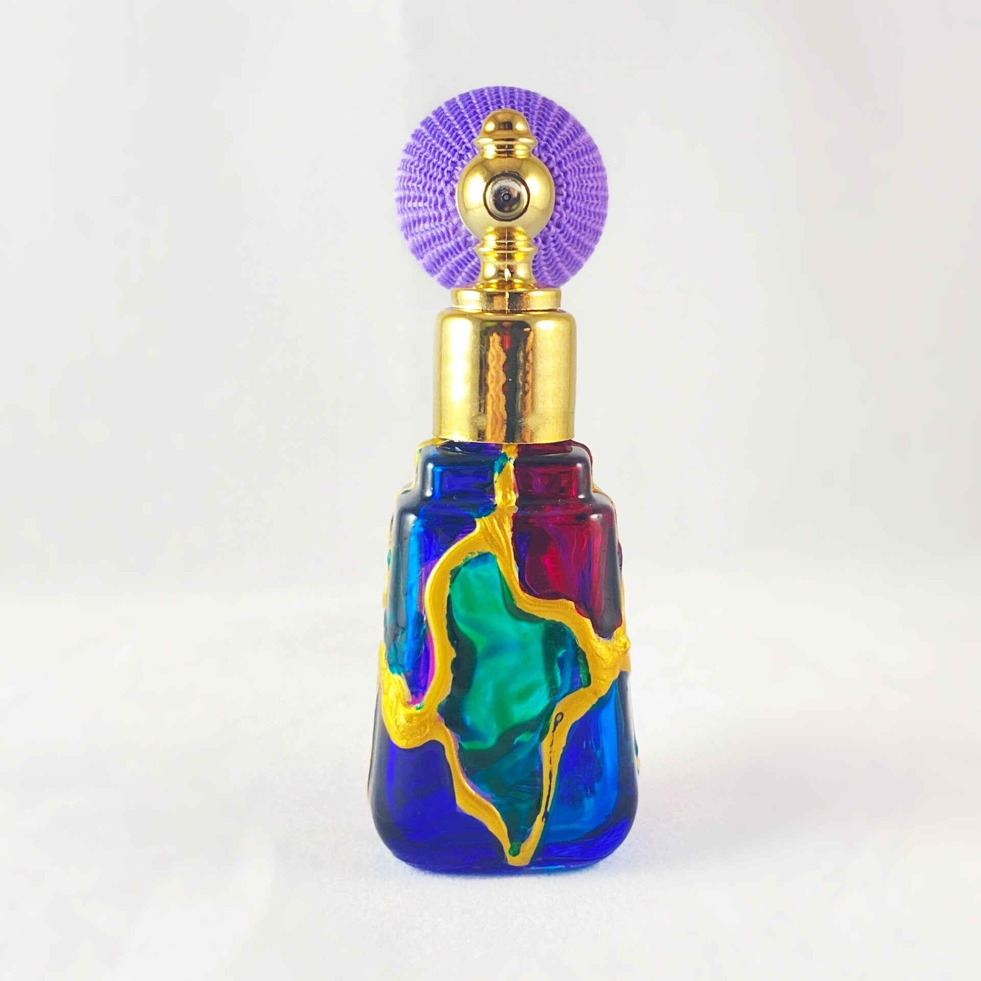 Venetian Glass Perfume Spray Bottle - Handmade in Italy, Colorful Murano Glass