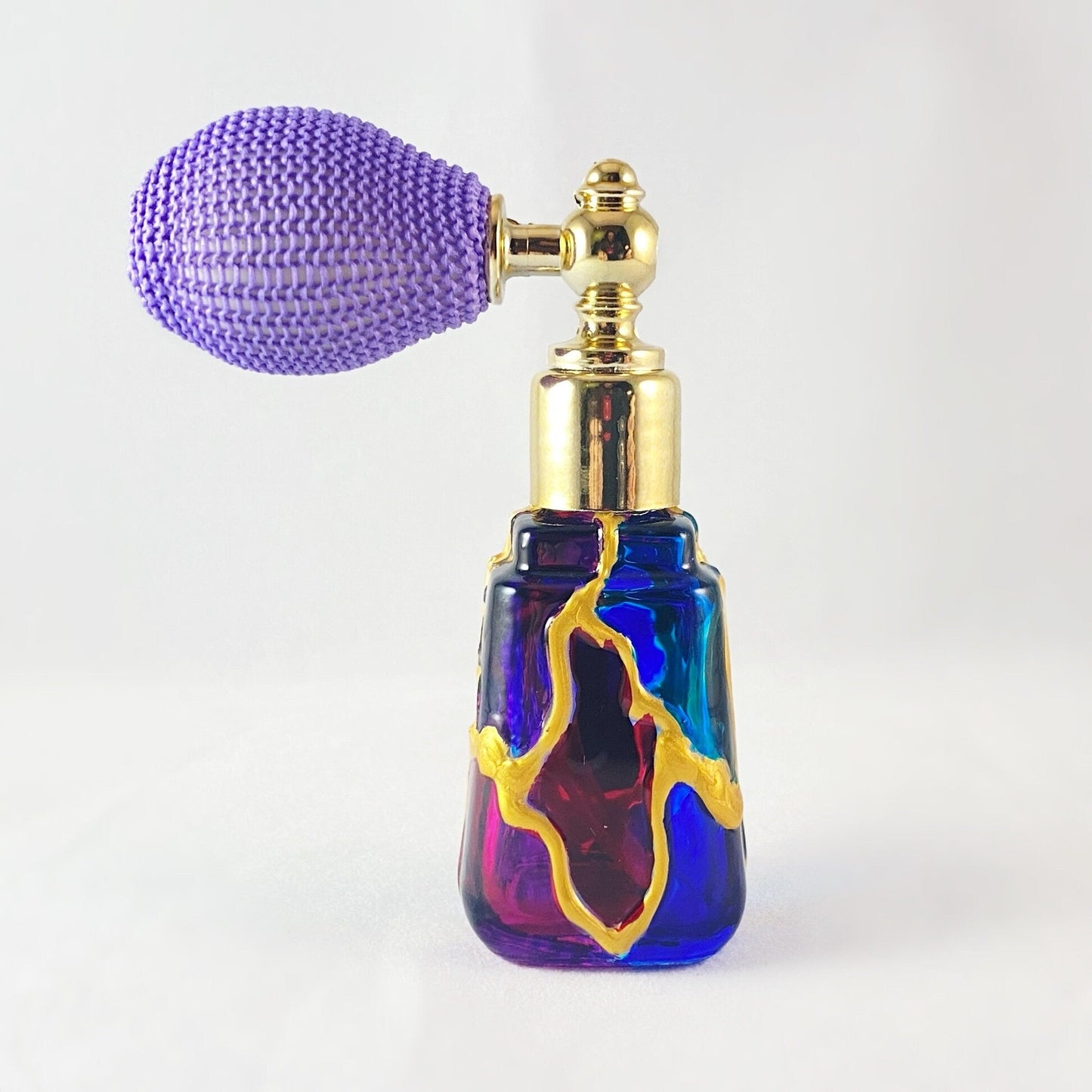 Venetian Glass Perfume Spray Bottle - Handmade in Italy, Colorful Murano Glass